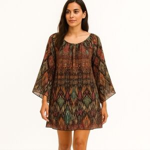 Colorful Patterned Boho Dress